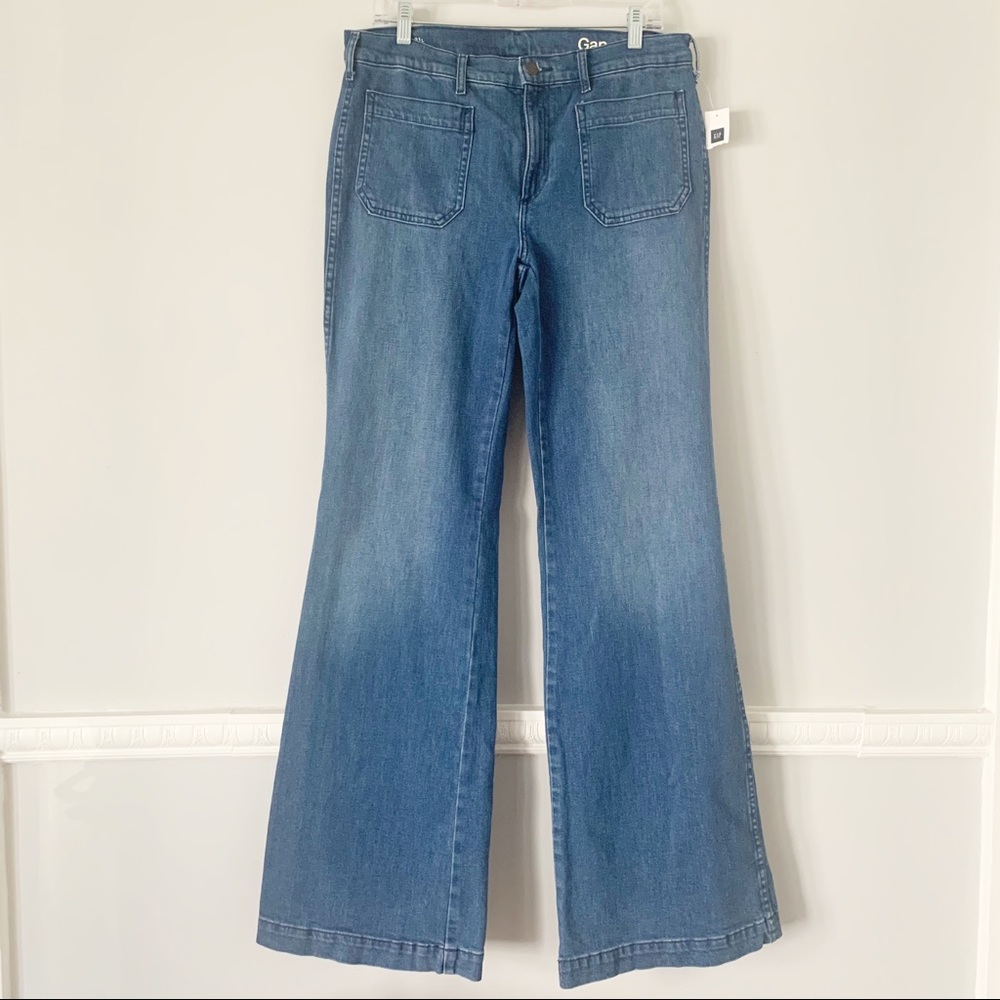 NWT GAP High Rise Wide Leg Jeans 12 Long